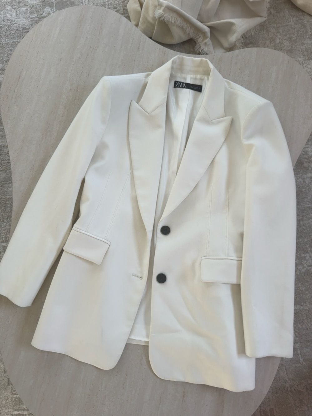 Zara White Tailored Blazer – Women’s Size XL